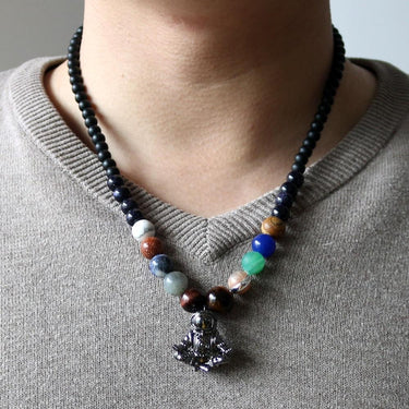 Astronaut Meditation in the Universe Gemstone Necklace-Your Soul Place